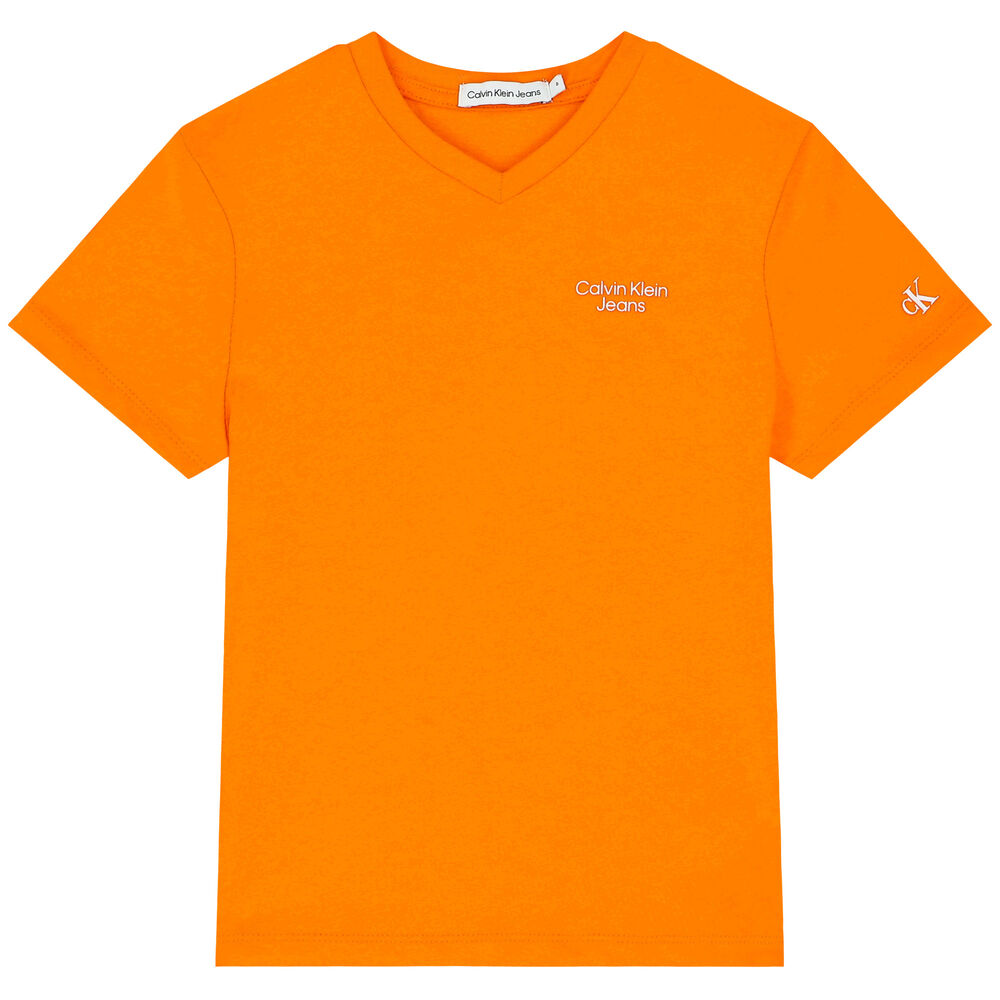 Calvin Klein Boys T-Shirt USA Junior Couture | Logo Orange