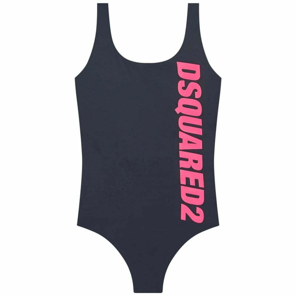 Dsquared2 Girls Black Logo Swimsuit Junior Couture