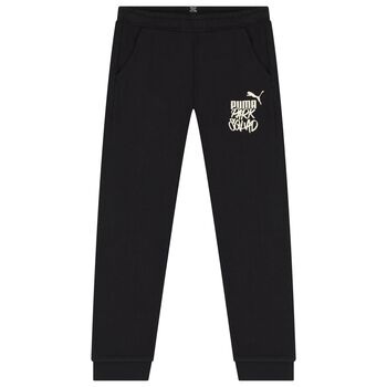 Boys Black Logo Joggers