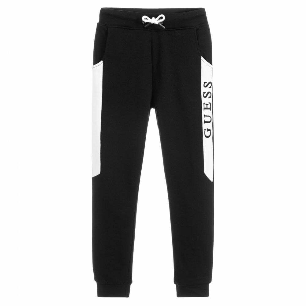 Guess Boys Black & Grey Logo Joggers