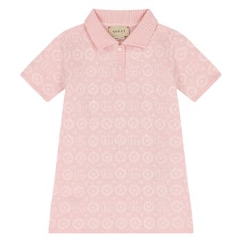 Younger Pink Knitted Polo Dress