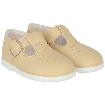 Baby Boys Beige Leather Shoes