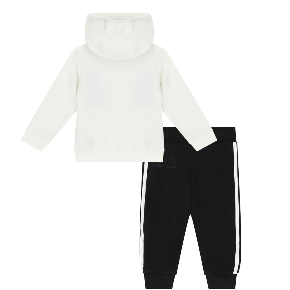 adidas Originals Younger Girls White Tracksuit USA Junior Couture Black Kitty & Hello 