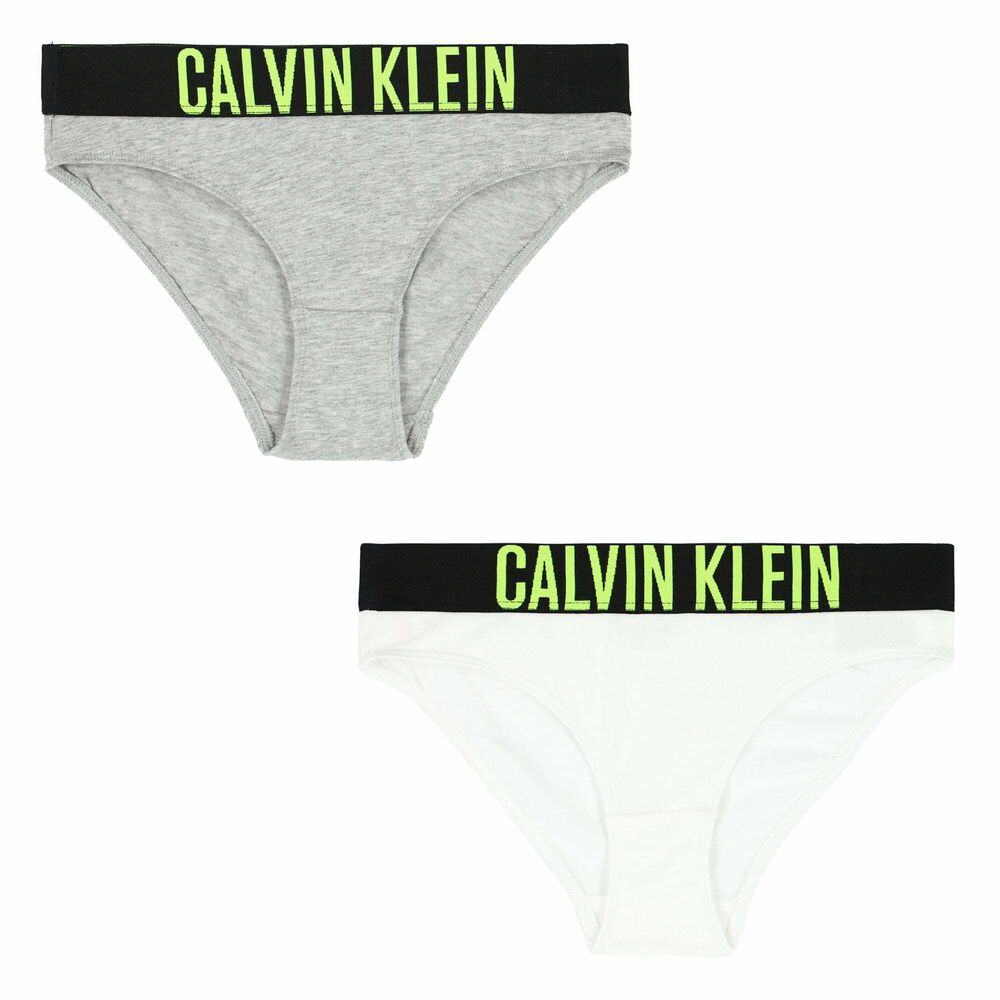 Calvin Klein Girls White & Grey Bikini Brief (2 Pack)