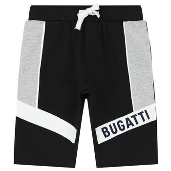 Younger Boys Black Logo Shorts