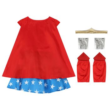 Girls Red & Blue Wonder Woman Costume