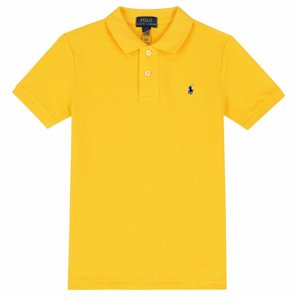 Ralph Lauren Boys Logo Yellow Polo Shirt | Junior Couture