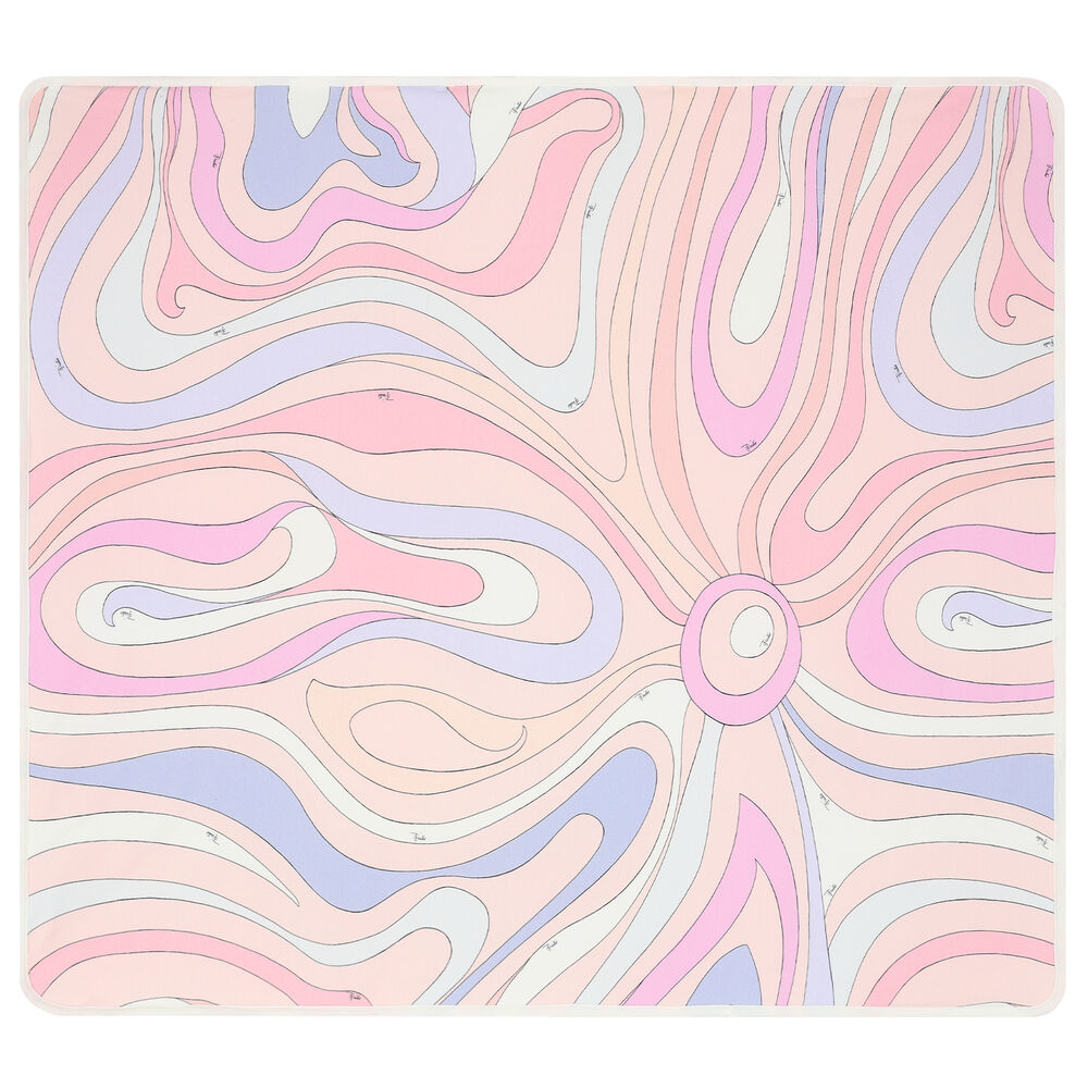 Emilio Pucci Junior Abstract-print Blanket In Blue