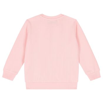Younger Girls Pink Teddy Bear Logo Sweatshirt
