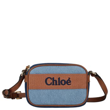 Girls Blue Logo Handbag