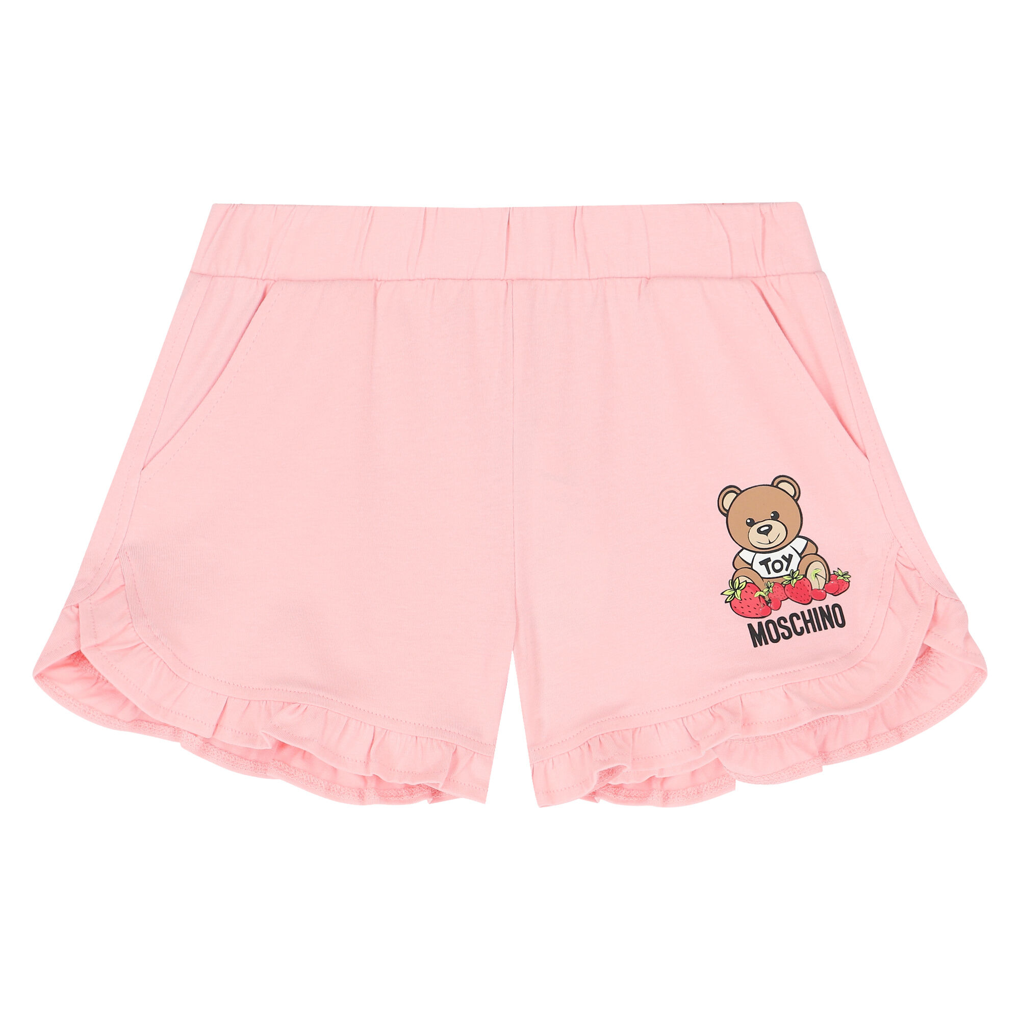 Moschino Kids patch-detail mini shorts - Pink