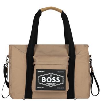 Beige Logo Changing Bag