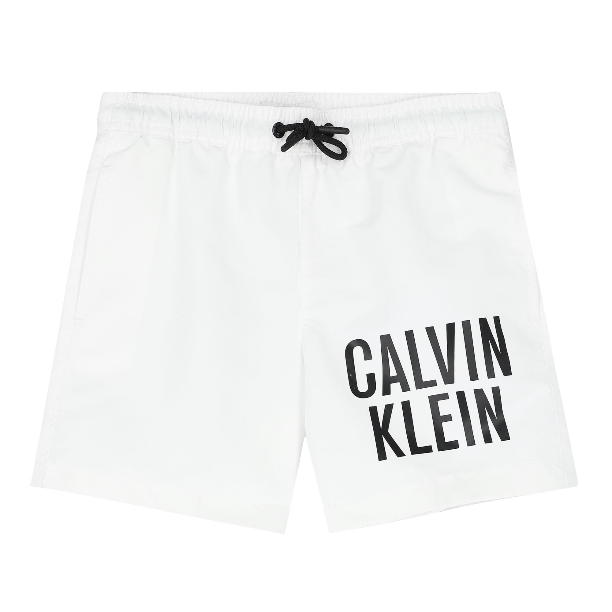 Calvin Klein Kids logo-print swim shorts - White