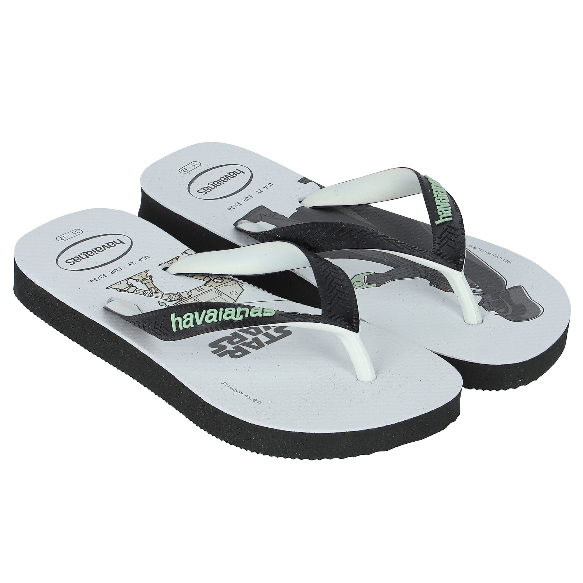 Havaianas Boys White Star Wars Flip Flops | Junior Couture USA