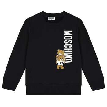 Black Teddy Bear Logo Sweatshirt