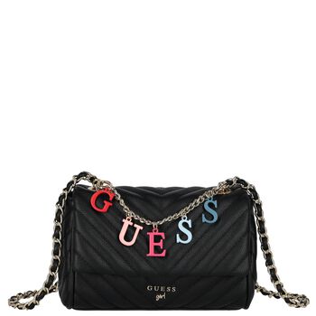 Girls Black Logo Handbag