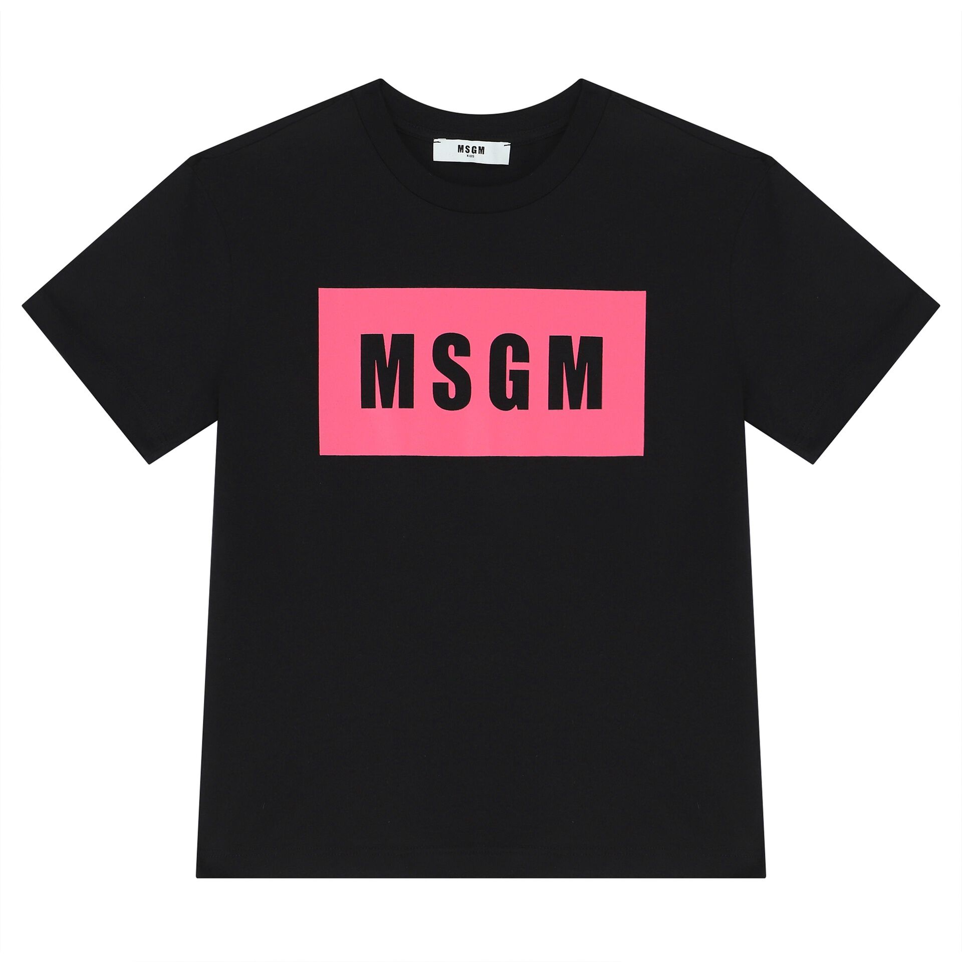 MSGM Girls Black u0026 Pink Logo T-Shirt | Junior Couture USA