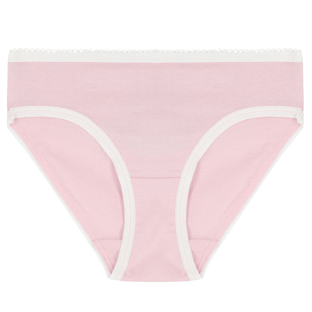 Ralph Lauren Girls Pink & White Bikini Brief ( 5-Pack ) | Junior Couture USA