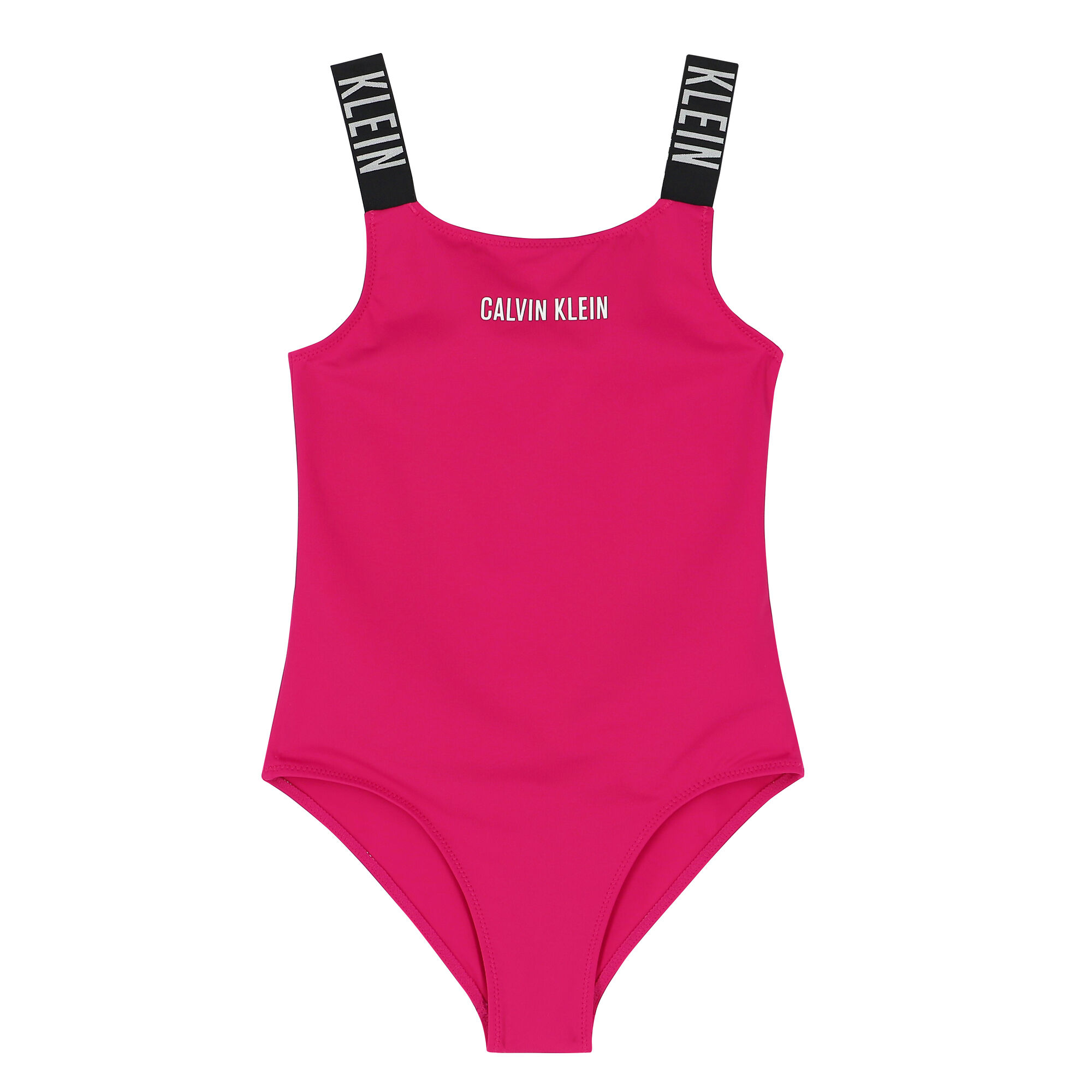 Calvin Klein Girls Pink Logo Swimsuit Junior Couture