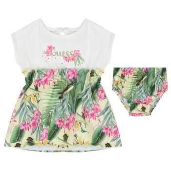 Baby Girls Tropical Print Dress Set