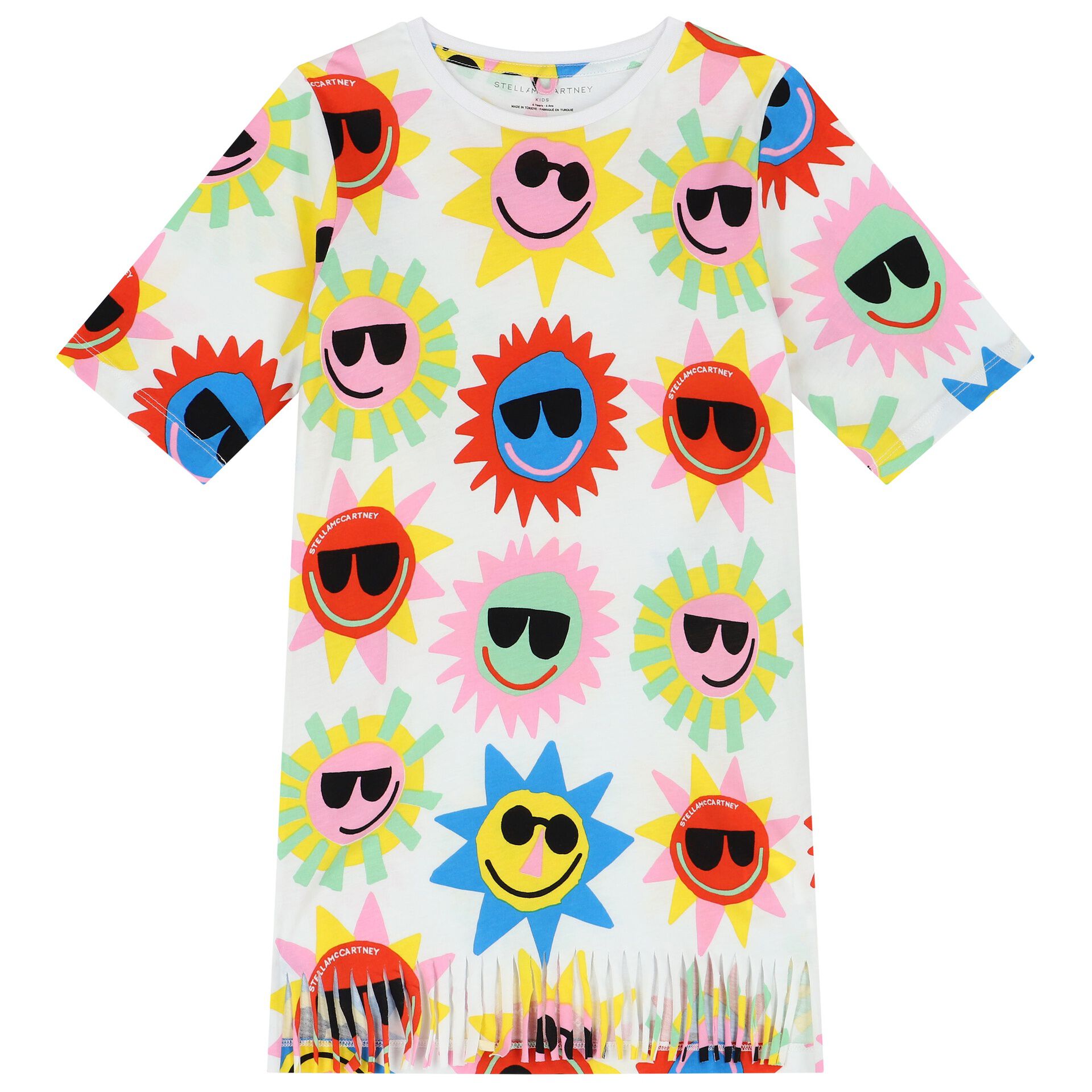 Stella McCartney Kids sun-print organic cotton short set - White