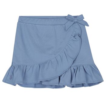 Girls Blue Ruffled Skirt