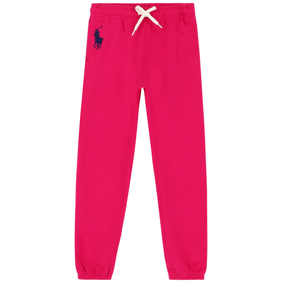 Ralph Lauren Girls Pink Logo Joggers