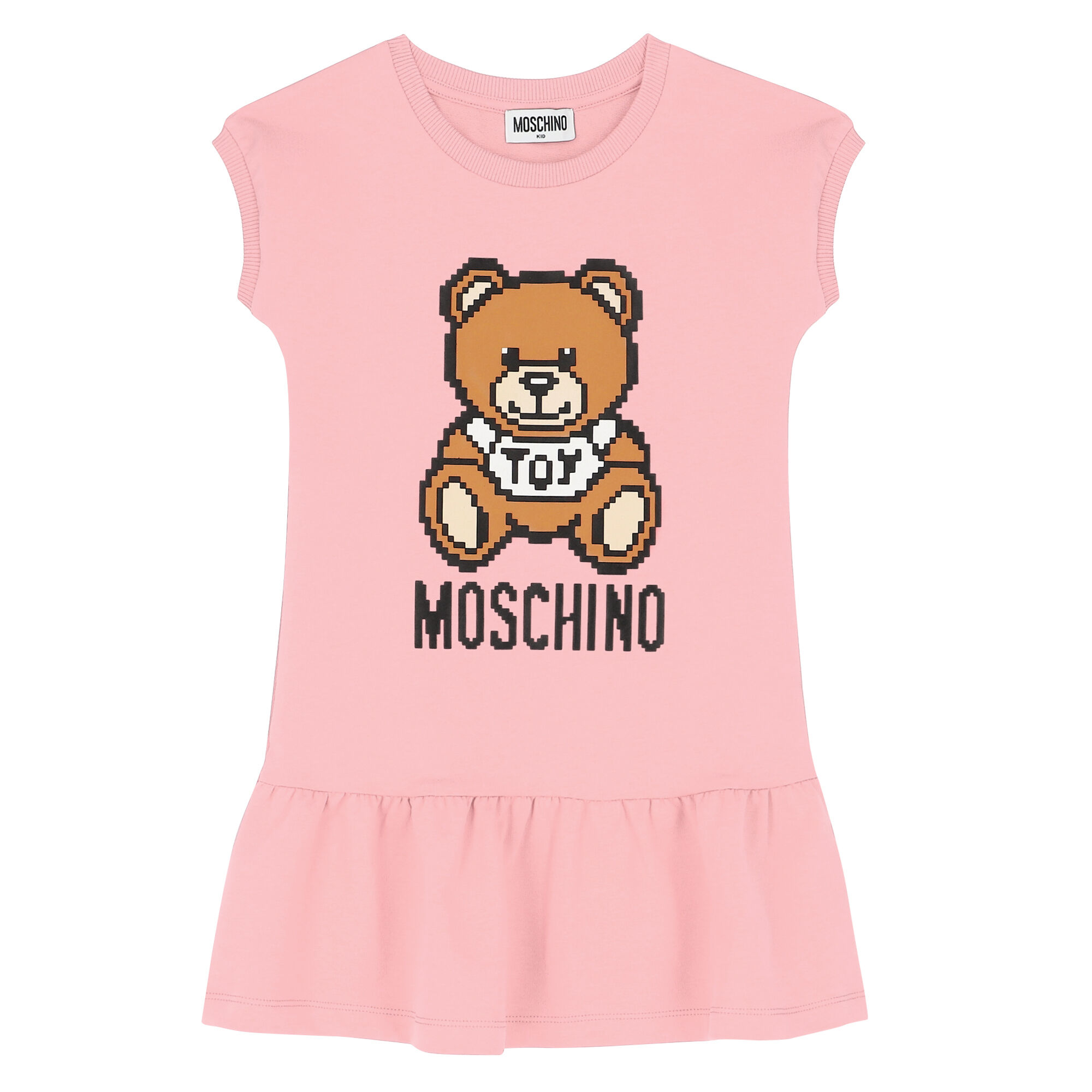 Moschino Girls Pink Teddy Logo Dress | Junior Couture USA