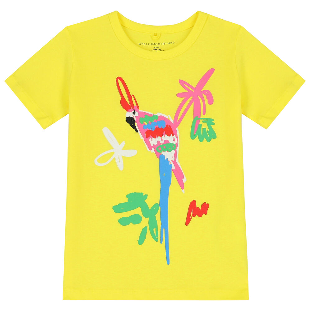 Stella McCartney Girls Yellow T-Shirt | Junior Couture