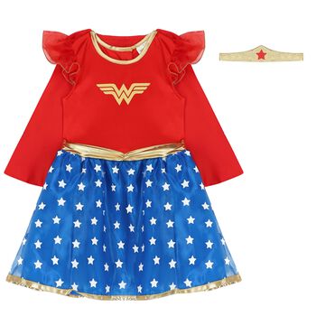 Girls Red & Blue Wonder Woman Costume