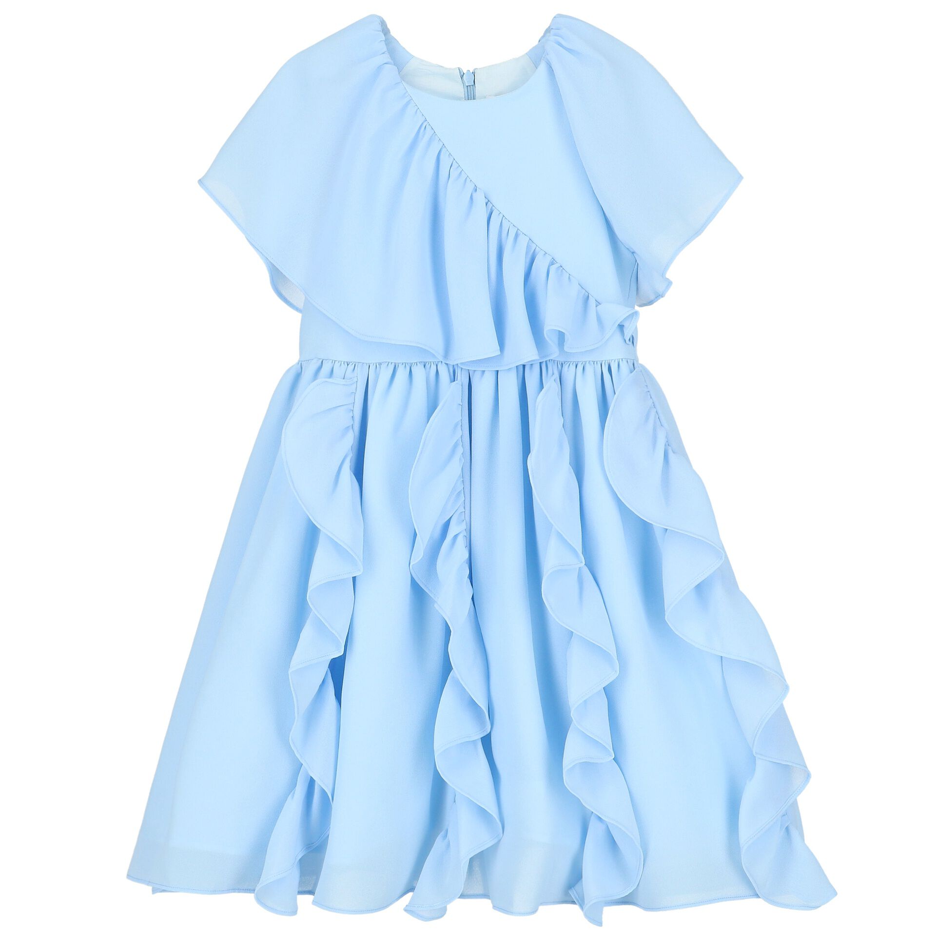 Patachou flared cotton dress - Blue
