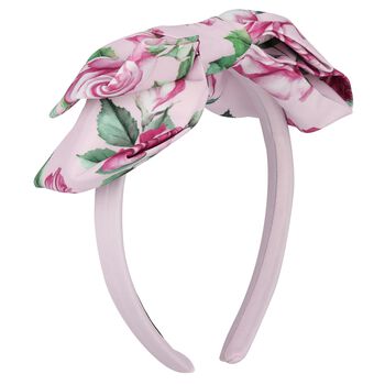 Girls Pink Floral Headband