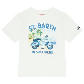 Boys White Vespa T-Shirt