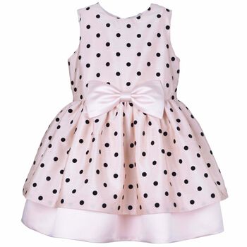 Girls Pink Spotted Dress