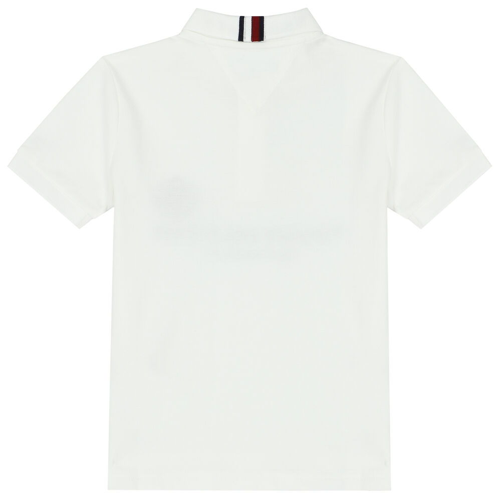 Polo White Shirt Tommy Boys Junior Couture | Hilfiger USA Logo